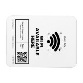 QR Code Bedrijfsnaam Minimale WiFi Details Magneet (Horizontaal)
