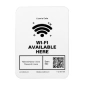 QR Code Bedrijfsnaam Minimale WiFi Details Magneet (Verticaal)