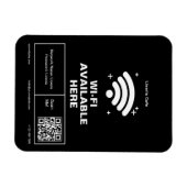QR Code Bedrijfsnaam Minimale WiFi Details Magneet (Horizontaal)
