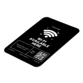 QR Code Bedrijfsnaam Minimale WiFi Details Magneet (Linkerzijde)
