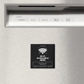 QR Code Bedrijfsnaam Minimale WiFi Details Magneet (Insitu (Vaatwasser))