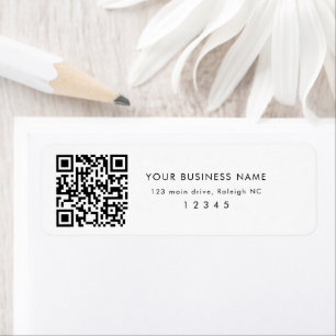 QR-code Bedrijfsnaam Retouradres Etiket