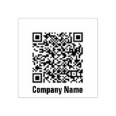 QR-code Bedrijfsnaam Sjabloon Rubberstempel (Afrduk)