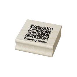 QR-code Bedrijfsnaam Sjabloon Rubberstempel
