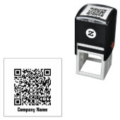 QR-code Bedrijfsnaam Sjabloon Zelfinktende Stempel (In situ)
