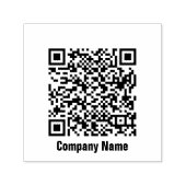 QR-code Bedrijfsnaam Sjabloon Zelfinktende Stempel (Design)