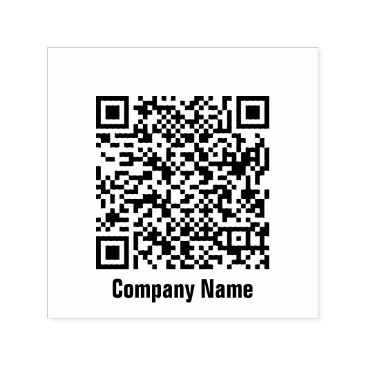 QR-code Bedrijfsnaam Sjabloon Zelfinktende Stempel (Design)