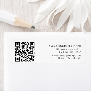 QR Code Bedrijfsnaam Telefoonnummer Retouradres Etiket