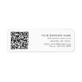 QR Code Bedrijfsnaam Telefoonnummer Retouradres Etiket (Voorkant)