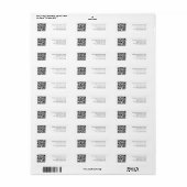 QR Code Bedrijfsnaam Telefoonnummer Retouradres Etiket (Full Sheet)