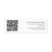 QR Code Bedrijfsnaam Telefoonnummer Retouradres Etiket (Voorkant)