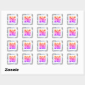 QR Code Bedrijfsnaam Website Promo, Iridescent Vs Vierkante Sticker (Vel)
