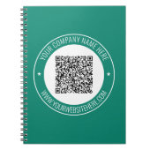 QR Code Bedrijfsnaam Website Promotie Notitieboek (Voorkant)