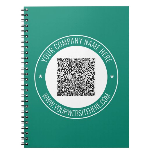 QR Code Bedrijfsnaam Website Promotie Notitieboek (Voorkant)