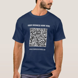 QR Code Bedrijfsnaam Website Promotie T-Shirt