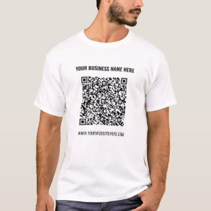 QR Code Bedrijfsnaam Website Promotie T-Shirt