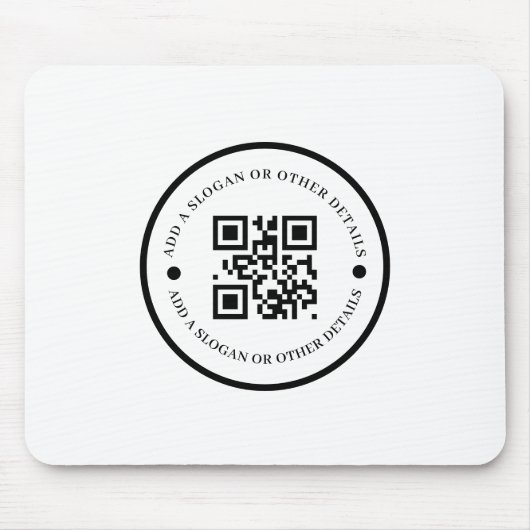 QR-code bedrijfswebsite promo muismat (Voorkant)