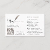 QR-code beige & White-minimalist - Notarisfoto Visitekaartje (Achterkant)