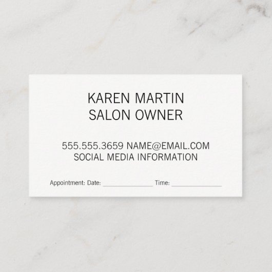 QR-code | Benoeming Afsprakenkaartje (Achterkant)