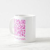 QR Code Bericht voor de HOCO date.b Koffiemok (Voorkant links)