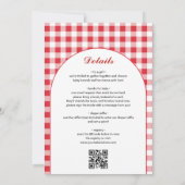 QR Code Berry Sweet Strawberry Girl Baby Shower Kaart (Achterkant)