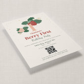 QR Code Bes Berry Eerste Verjaardag Erfstuk Aardbe Kaart
