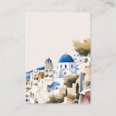 QR code Bestemming Griekenland Santorini Bruiloft Informatiekaartje (Achterkant)