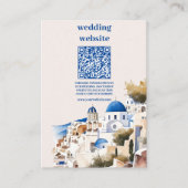 QR code Bestemming Griekenland Santorini Bruiloft Informatiekaartje (Voorkant)