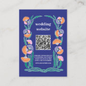 QR code Bestemming Griekenland Santorini Bruiloft Informatiekaartje (Voorkant)