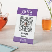 QR-code Betaal hier Craft Show Booth Display Reclamebord Met Voetstuk (Insitu)