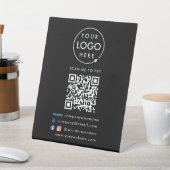 QR-code Betalen | Venmo Paypal Payment Business Bl Reclamebord Met Voetstuk (Insitu)
