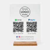 QR-code Betaling | CashApp Paypal Scan naar Pay Lo Acryl Bord (Voorkant)
