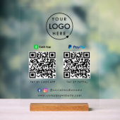 QR-code Betaling | CashApp Paypal Scan naar Pay Lo Acryl Bord (Neutraal)