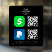 QR-code betaling | CashApp Paypal Scan om te betal Raamsticker