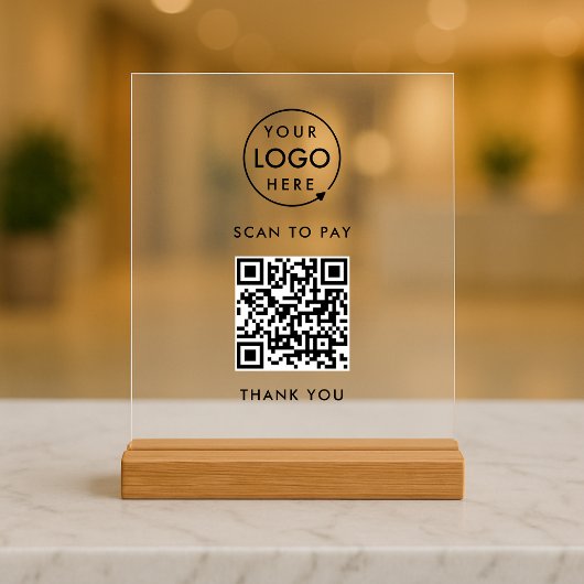 QR-code Betaling | Contactloze scan om te betalen Acryl Bord