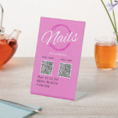 QR code betaling moderne minimalist voor nagelsalo Reclamebord Met Voetstuk (Insitu)