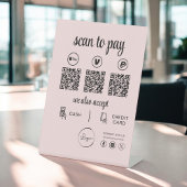 QR Code Betaling - Scannen naar Betalen Business L Reclamebord Met Voetstuk