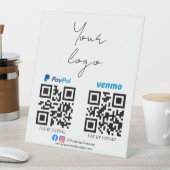 QR-code betaling | Scannen naar betalende logo Reclamebord Met Voetstuk (Insitu)