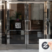 QR-code Betaling | Scannen naar zakelijke Logo bet Raamsticker (Kantoordeur)