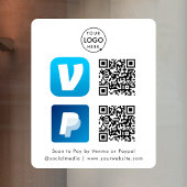 QR-code Betaling | Venmo & PayPal-scan naar Pay Wh Raamsticker
