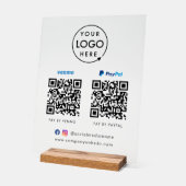 QR-code Betaling | Venmo Paypal Scan to Pay Logo Acryl Bord (Hoek)