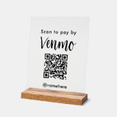 QR-code betaling via sociale media Acryl Bord (Hoek)