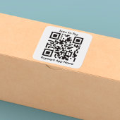 QR-code Betaling Vierkante Sticker