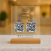 QR-code Betaling | Zelle Paypal Scan to Pay Logo Acryl Bord