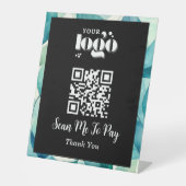 QR-code: betalingsscan Reclamebord Met Voetstuk (Voorkant)