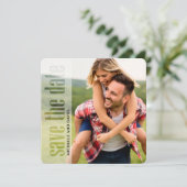 QR-code Bewaar de datum Foto Minimalistisch Modern Save The Date (Staand voorkant)