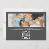 QR Code Bewaar de datum Fototypografie Elegant Save The Date (Achterkant)