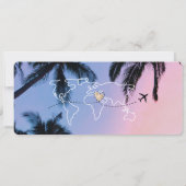 QR Code Bewaar de Datum Instapkaart Palm Beach Kaart (Achterkant)