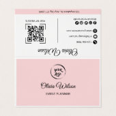 QR-code Bezoek mijn website Modern Visitekaartje (Buitenkant ongevouwen)