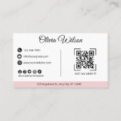 QR-code Bezoek mijn website Modern Visitekaartje (Achterkant)